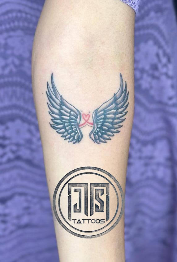Wings back tattoo West Delhi best artist near Punjabi Bagh